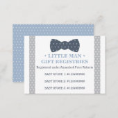 Gift Registry Card, Little Man, Bow Tie Enclosure Card (Front/Back)