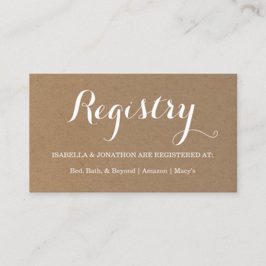 Gift Registry Enclosure Card | Zazzle.com