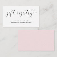 Gift Registry Heart Pink Cute Girl Baby Shower