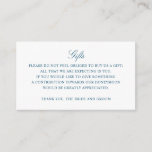 Gift Registry Honeymoon Fund Wedding Monogram Enclosure Card<br><div class="desc">Fully editable insert card for gifts,  directions,  accommodations etc; whatever wedding details that you need to add to your wedding invitation suite as a business card. Monogram on the back side. Shown in black and white

Basic and elegant.</div>