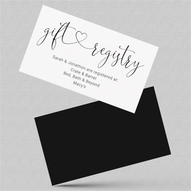 Gift Registry Insert / Enclosure for Invitation (Creator Uploaded)