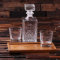 Gift Set: Bar Tray, Glasses & 28 oz. Decanter