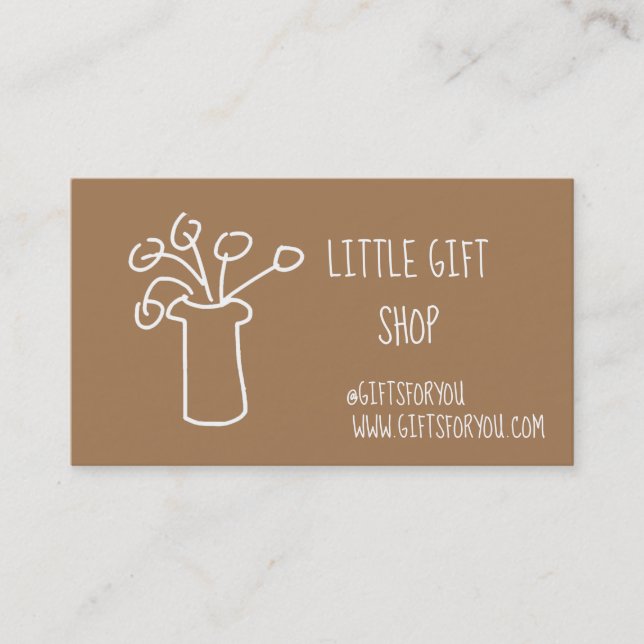 Gift shop modern simple business business card (Front)