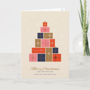 Gift Stack Christmas Tree Holiday Card