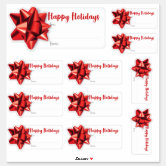Red Bow Personalized Sticker Sheets, Red Bow Stickers, Custom Bow Stickers,  Gift for Her, Birthday Gift, Gift for Student 