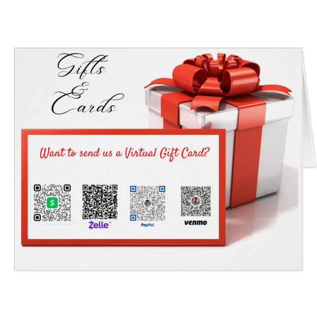 Gift Table sign Cards (Front Horizontal)