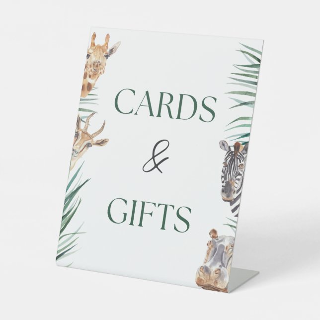 Gift Table Sign Safari Jungle Baby Shower (Front)