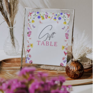 Gift Table Sign – Wildflower Baby Shower or Event