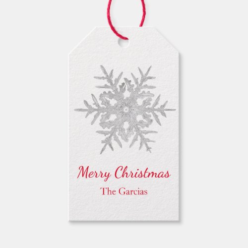 GIFT TAG BENTLEY SNOWFLAKE MERRY CHRISTMAS 