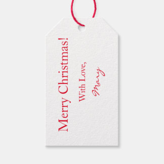 GIFT TAG CHRISTMAS TREE WITH CUSTOM NAME AND TEXT