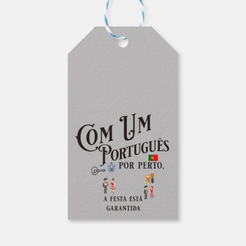 Gift Tag Com um Portugues por perto
