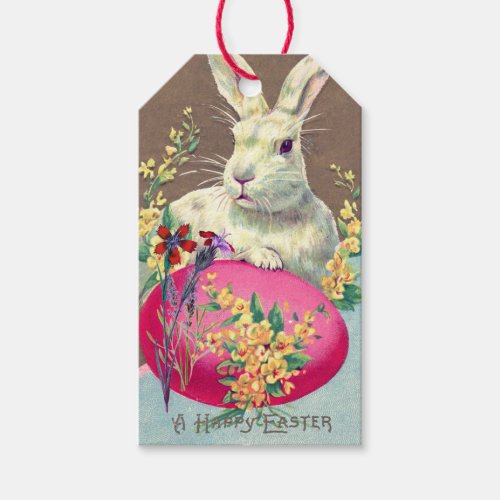 GIFT TAG EASTER BUNNY VINTAGE