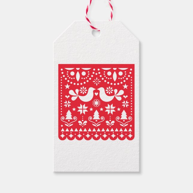 GIFT TAG FELIZ NAVIDAD RED CUSTOM NAME "SOPHIA" (Front)