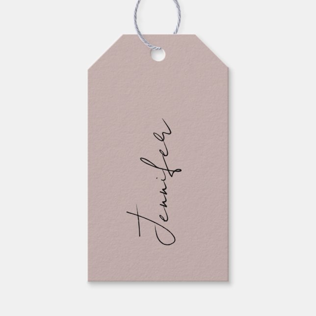 Gift Tag for a Bridal Shower With Name. (Front)