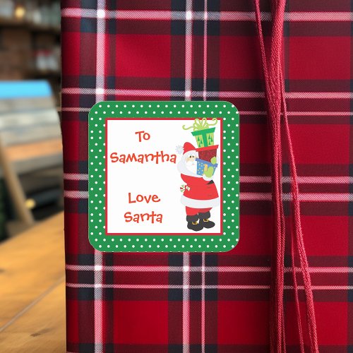 Gift Tag From Santa Personalized  Custom