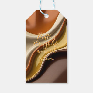 Gift tag in stylish abstract graphic