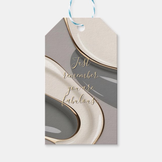 Gift tag in stylish abstract graphic (Front)