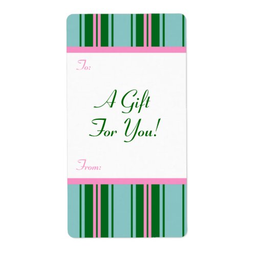Gift Tag Label Template ToFrom Customizable