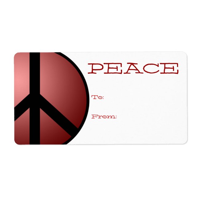Gift Tag Label Template To/From Customizable (Front)