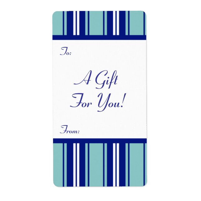 Gift Tag Label Template To/From Customizable (Front)