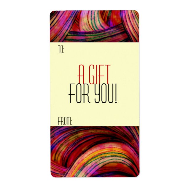 Gift Tag Label Template To/From Customizable (Front)