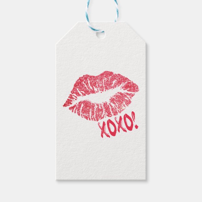 Gift tag, Lips xoxo. Gift Tags (Front)