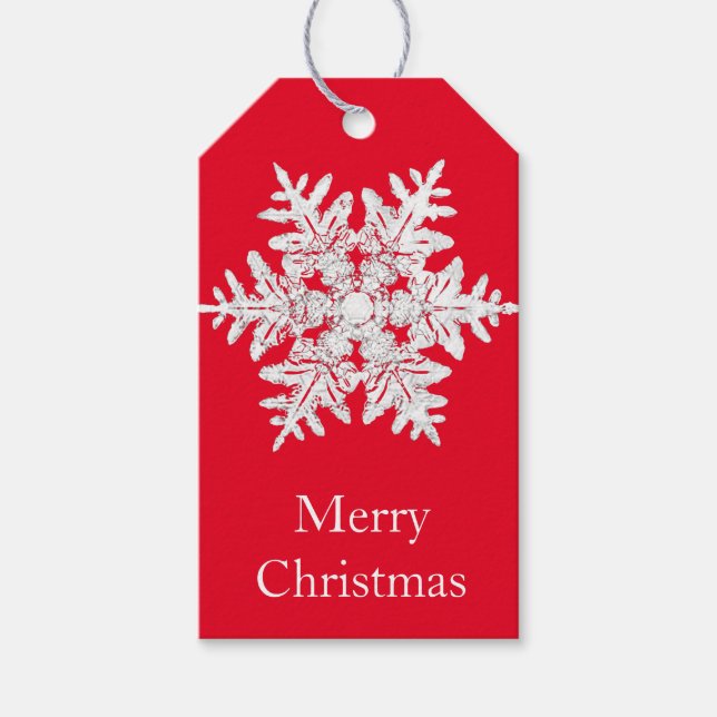 Gift Tag MERRY CHRISTMAS BENTLEY SNOWFLAKE (Front)