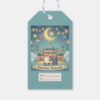 Gift Tag Ramadhan Blue Cute
