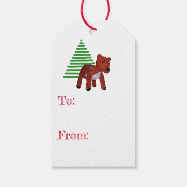 Gift Tag - Reindeer and Tree (Back)