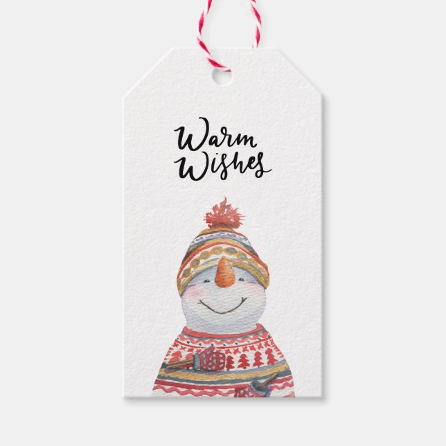 Gift Tag (Set of 10 pcs) - Snowman (Front)