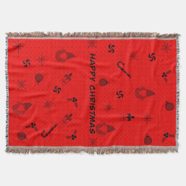 Gift tag throw blanket (Front)