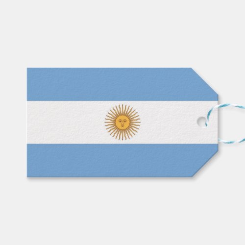 Gift Tag with Flag of Argentina