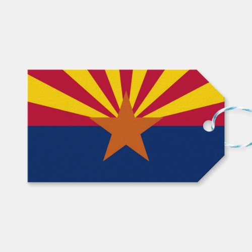 Gift Tag with Flag of Arizona State USA