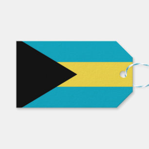 Gift Tag with Flag of Bahamas