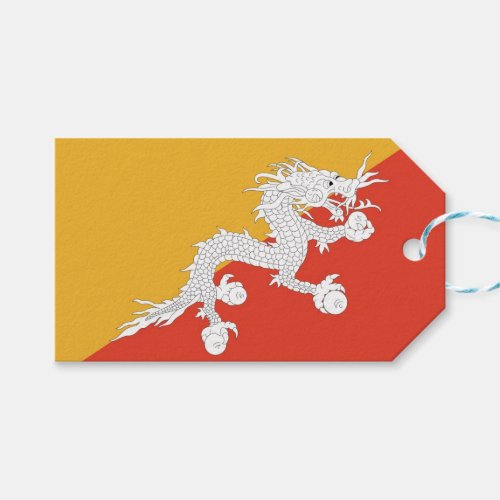 Gift Tag with Flag of Bhutan