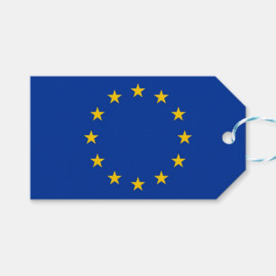 Gift Tag with Flag of European Union