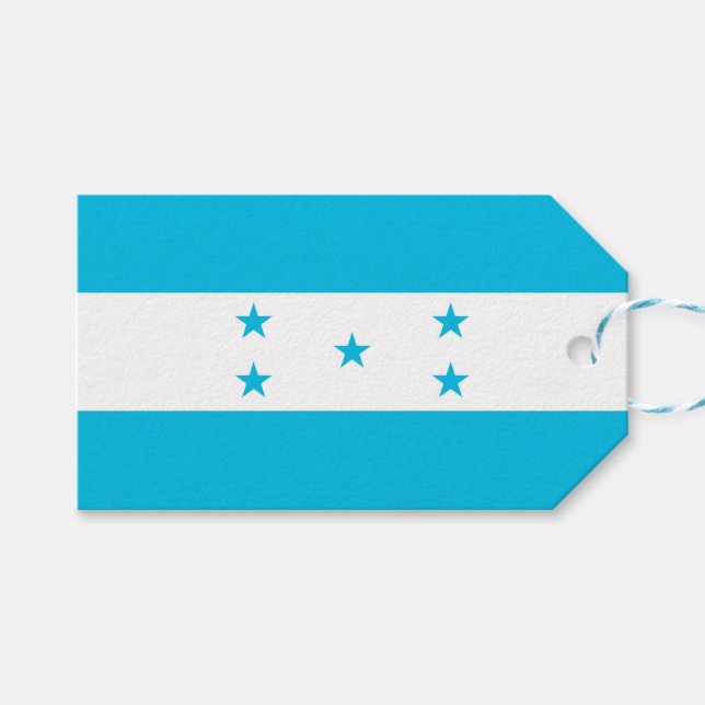 Gift Tag with Flag of Honduras (Front (Horizontal))