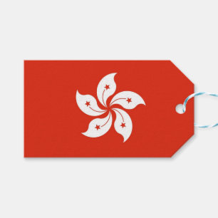 Gift Tag with Flag of Hong Kong