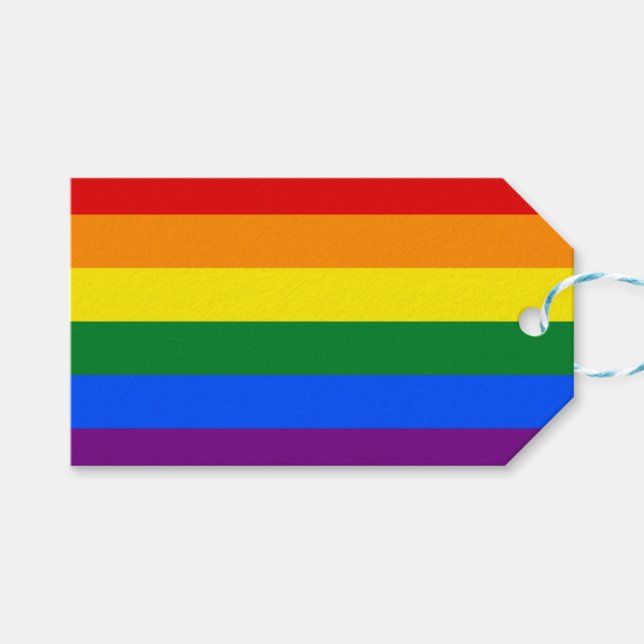 Gift Tag with Flag of LGBT (Front (Horizontal))