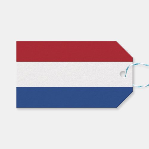 Gift Tag with Flag of Netherlands