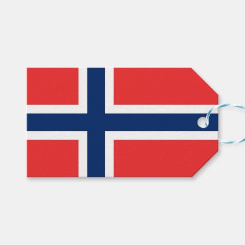 Gift Tag with Flag of Norway