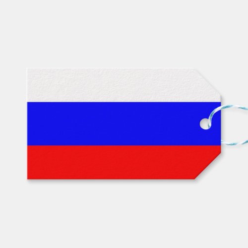 Gift Tag with Flag of Russia