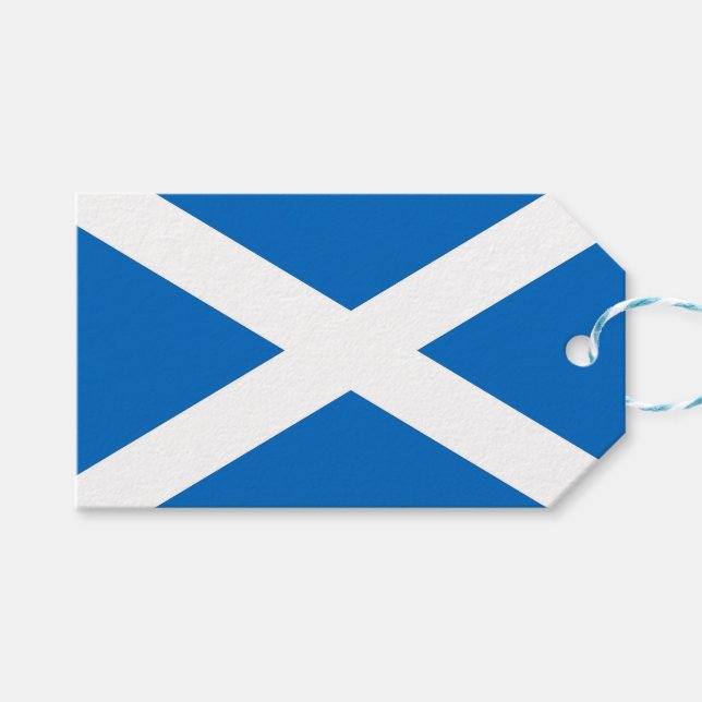 Gift Tag with Flag of Scotland, United Kingdom (Front (Horizontal))