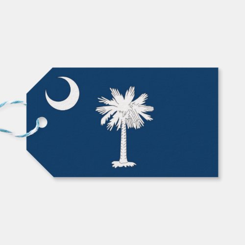 Gift Tag with Flag of South Carolina State USA