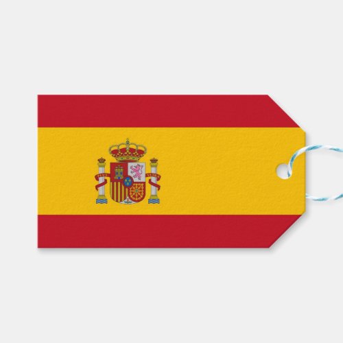 Gift Tag with Flag of Spain