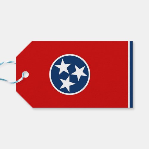 Gift Tag with Flag of Tennessee State USA