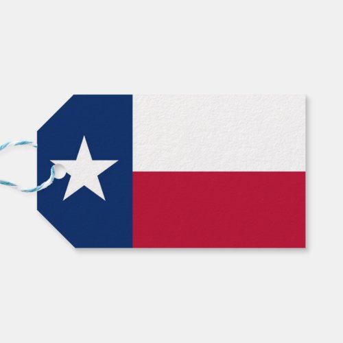 Gift Tag with Flag of Texas State USA