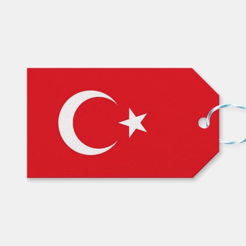 Gift Tag with Flag of Turkey