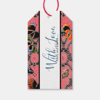 GIFT TAG WITH LOVE ANTIQUE LACE CUSTOM NAMES