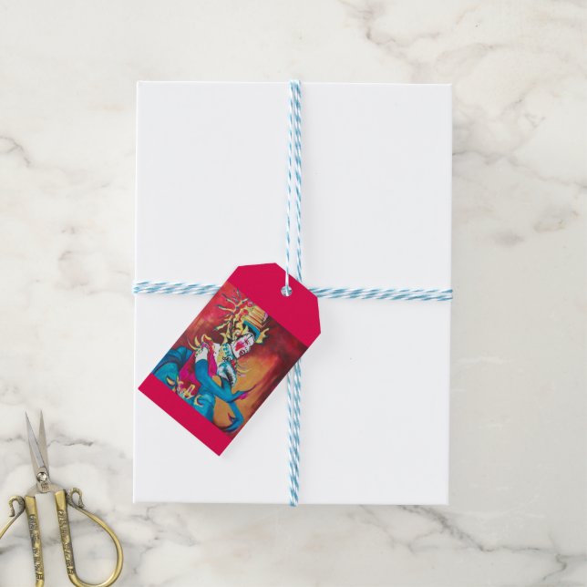 Gift tag with Thai dancer (With Twine)